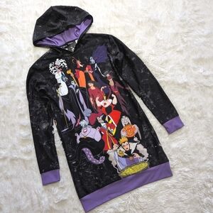 NWT Blackmilk Disney Evil Villains Oversized Slouchy Long Hoodie Dress Size XS
